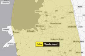 There's a yellow weather warning for Lancashire 