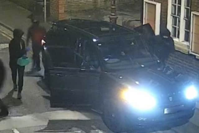 CCTV still of the car used by the offenders in a previous assault on The Cube in Breck Road in April. (Credit: Lancashire Police)