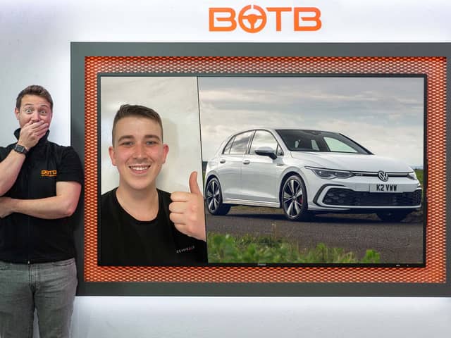24-year-old Aaron has secured himself a top-of-the-range Volkswagen Golf GTD.