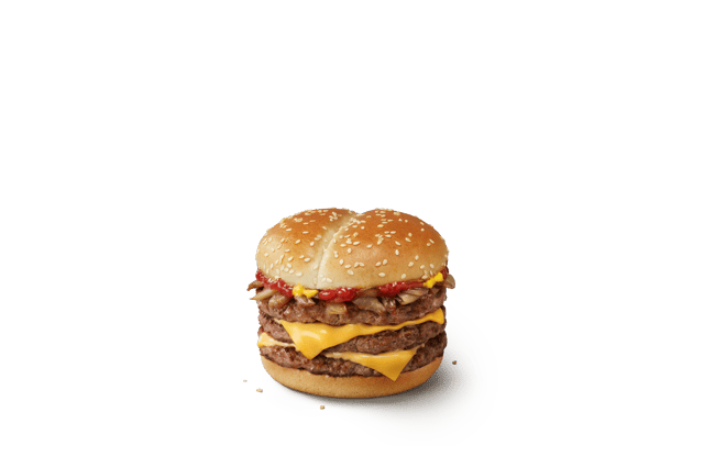 The new Hat Trick burger which is a new item coming to McDonald's Menu.