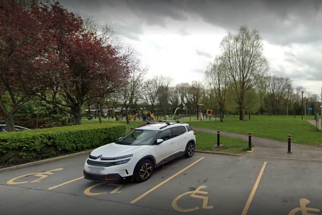 The 46-year-old was arrested after reports he was acting suspiciously at the park near Moss Side Community Centre in Leyland on Monday. Note: Car in picture is not related to the incident. Picture credit: Google