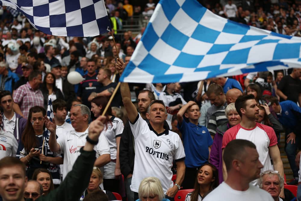 PNE fans at the League One play-off final in 2015