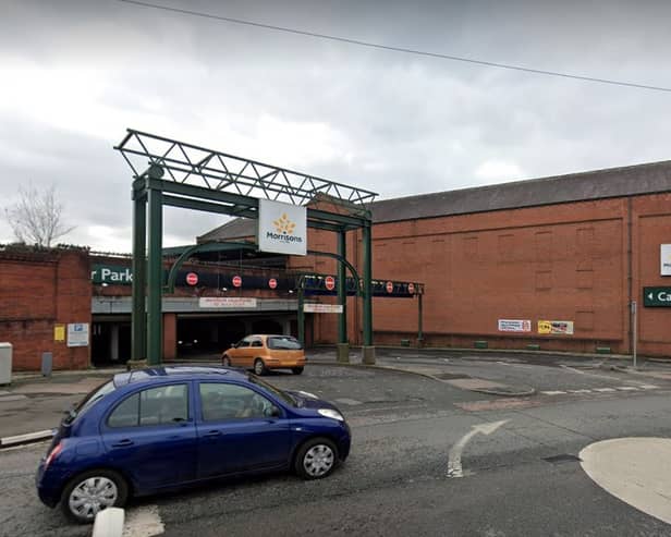 A pedestrian died after being struck by a vehicle in a car park in Blackburn (Credit: Google)