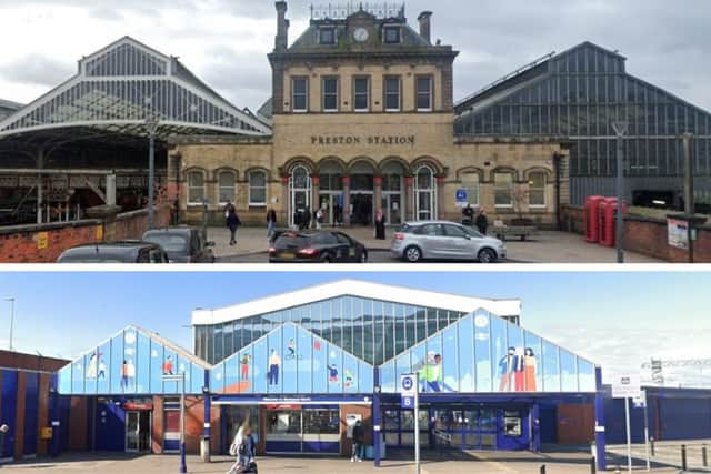 Trains between Preston and Scotland were cancelled yesterday, as were services between Blackpool and Manchester