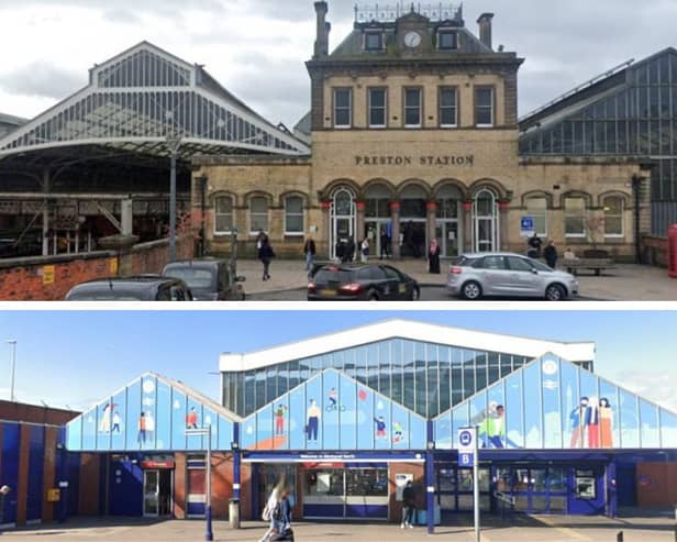 Trains between Preston and Scotland were cancelled yesterday, as were services between Blackpool and Manchester
