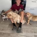 Lewis Smith, 34, has turned his life around to run Preston Pooches which helps XL Bully-type breed of dogs from being put down. 