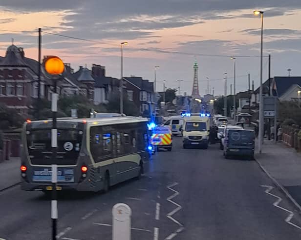 The incident, reported by locals to be a ‘serious assault’ took place on Lytham Road between Windermere Road and Watson Road.  Pic Stephen Farr