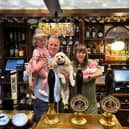 Chris, Leanne, Tilly, baby Rory and Teddy the Cavapoo. 