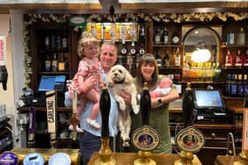 Chris, Leanne, Tilly, baby Rory and Teddy the Cavapoo. 