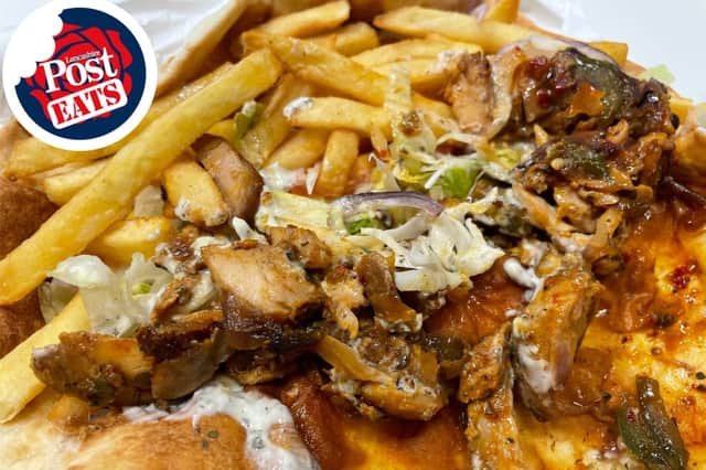 Aliz's chicken shawarma wrap