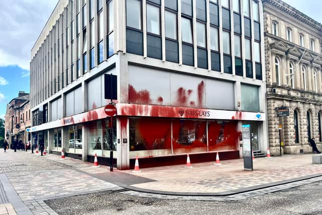 Barclays bank in Fishergate, Preston was targeted overnight