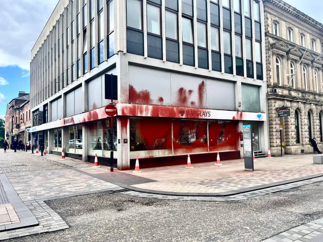 Barclays bank in Fishergate, Preston was targeted overnight