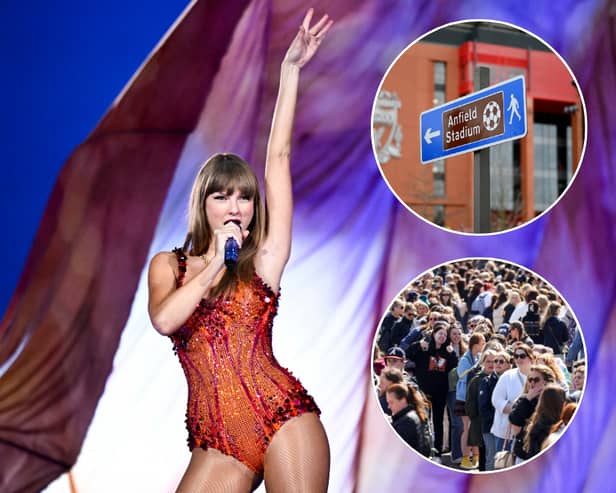 Taylor Swift arrives in Liverpool this week. Images via Getty