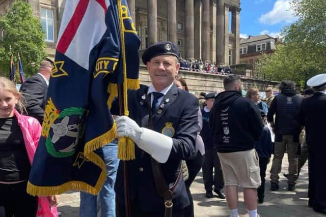 Peter Foster, 62, lost his veterans badge during the D-Day procession in Preston (Credit: Claire Oliver)