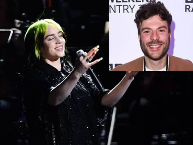 Billie Eilish and Jordan North. Credit: Getty