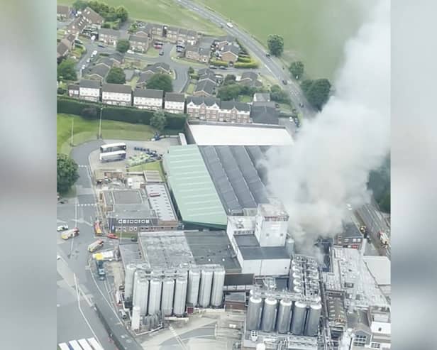 Huge fire at Carling and Coors brewery