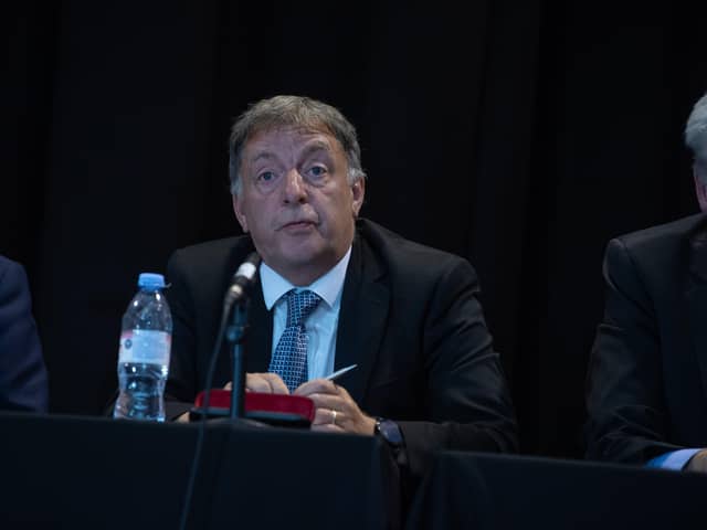 Michael Lavalette during the hustings debate 