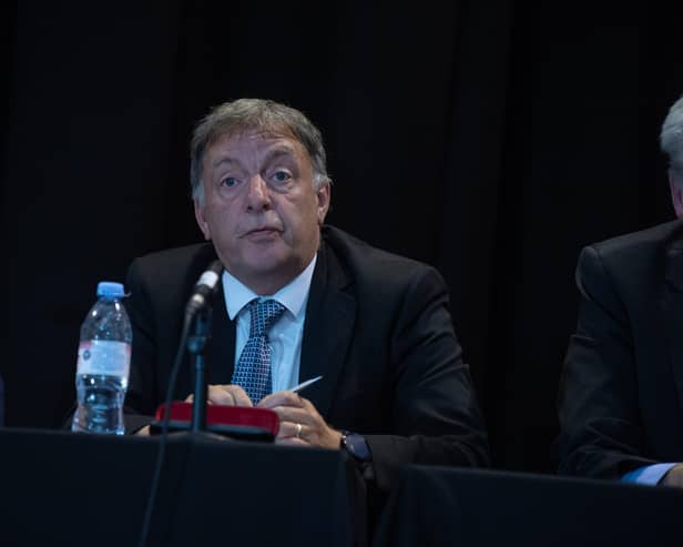 Michael Lavalette during the hustings debate 