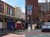 Empty shops on Friargate and the Corporation Street bus gate