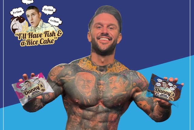Fish and Rice Cakes guy Danny Andrews with his new product