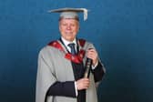 Steve Pemberton receives his Honorary Fellowship from the University of Central Lancashire.