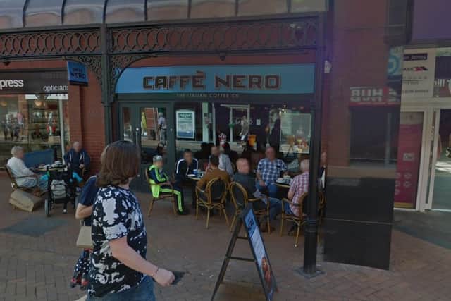 A charity box was stolen from a café at Houndshill Shopping Centre in Blackpool