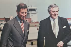 Nigel (right) pictured with Prince Charles in 1990.