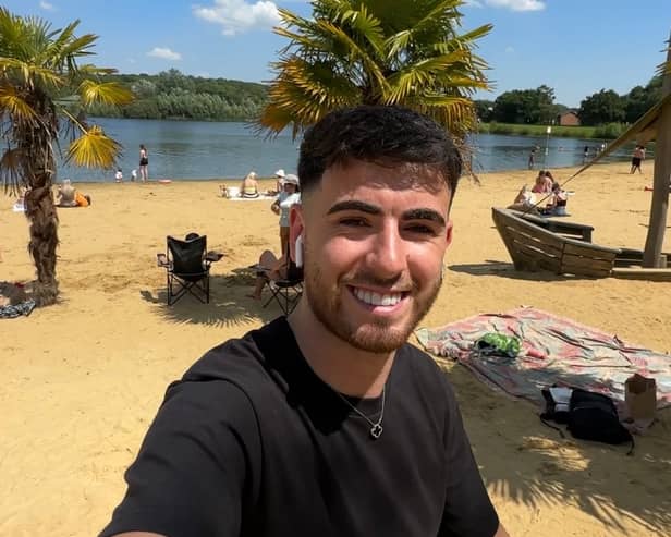 Callum Ryan at London's secret beach.