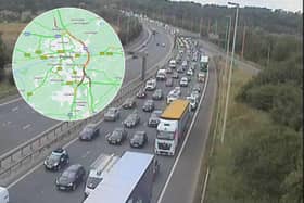 Heavy traffic was building on the M6