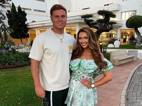 Charlotte Dawson and Matt Sarsfield on holiday in Mallorca in July. Credit: @charlottedawsy on Instagram