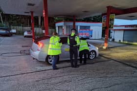 One of the more than 200 spot checks on taxis carried out in South Ribble and Preston in June