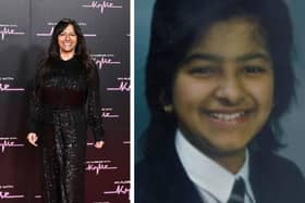 L: Ranvir Singh pictured in 2023. R: a photo from when she was a young girl
