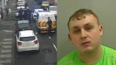 Police arrest Michael Hugill after they spotted him selling drugs on the street.