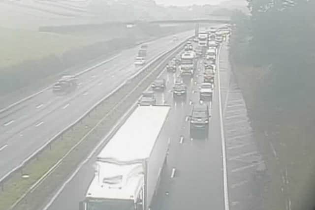 All lanes were closed on the M6 northbound near Kendal following a crash