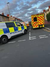 Police on the scene at Chesterfield Road, Blackpool