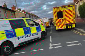Police on the scene at Chesterfield Road, Blackpool