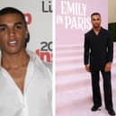 Left: Lucien Laviscount pictured at the Inside Soap Awards in 2009. Right: at the Emily In Paris Season 4 Part 1 LA Premiere in 2024. Credit: Getty