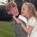 Scores of brides-to-be packed out Preston's Marriot Hotel for their popular annual wedding fayre. Pictured above Keaton Dickinson, eight, and his sister Lucinda, seven, of Lytham, modelling wedding clothes for the fayre Photo: RETRO