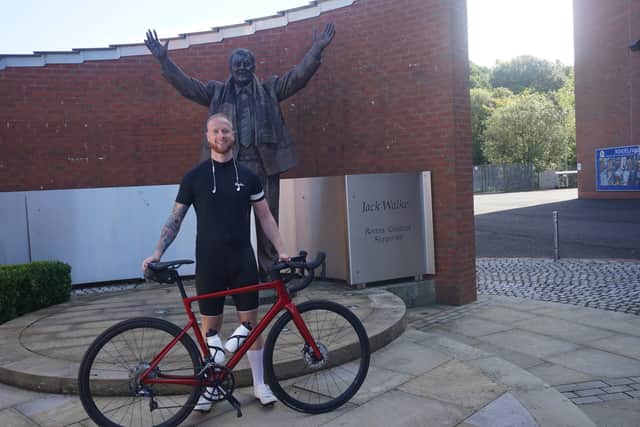 He spent four days cycling to his side's game at Norwich City's Carrow Road stadium on August 17, which Rovers drew 2-2 following their late equaliser