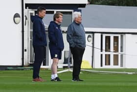 Paul Heckingbottom with Stuart McCall and Peter Ridsdale