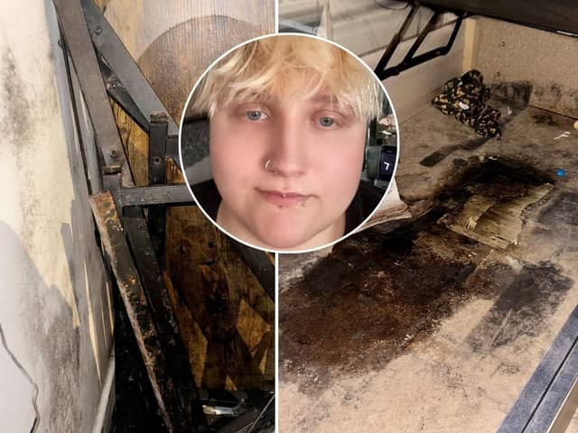 A desperate man claims a council is doing "nothing" after his mould-ridden flat left a relative hospitalised.