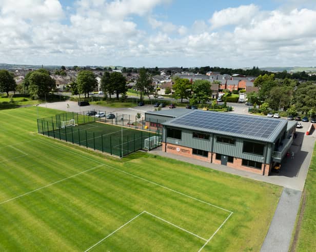 A look at the new 5-a-side pitch located at Stanley Sports Hub.
