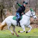 Michelle Ross riding horse Leila videoed the terrifying moment her 10-year-old riding companion's horse bolted, reaching 38 mph