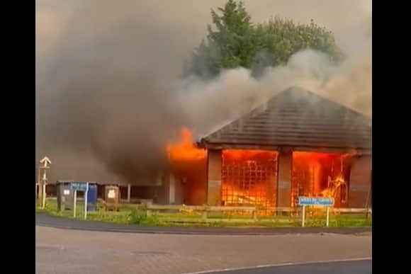 The house in Merlin Grove, Leyland reportedly 'exploded into flames' on Wednesday evening (September 11). Credit: Neil Williams