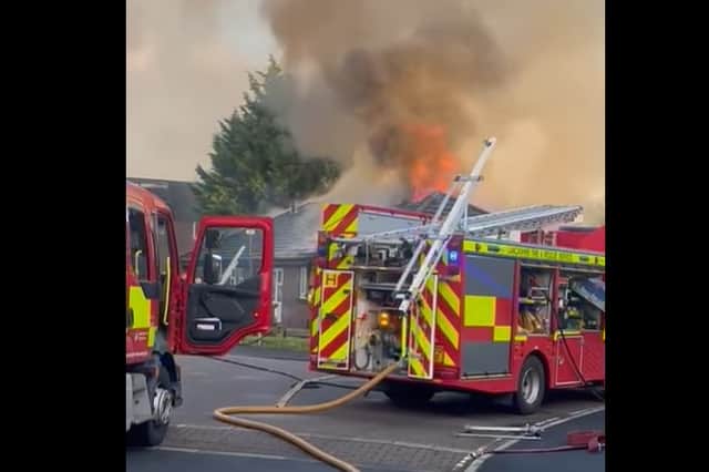 Fire crews at the scene in Merlin Grove, Leyland on Wednesday, September 11. Credit: Neil Williams
