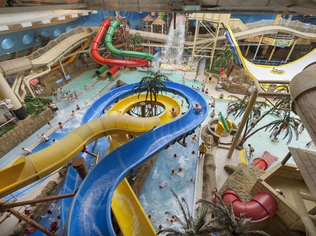 The inside of the Sandcastle Waterpark in Blackpool