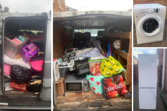 Michael has been driving all over Lancashire collecting donated items from kind individuals.