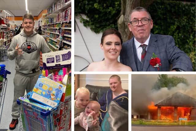Preston man Michael McGuiness (left) has been helping the Williams family after their devastating house fire.