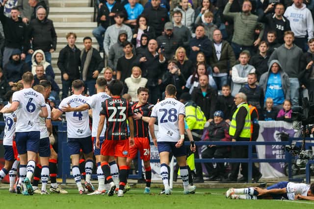 A melee in the second half