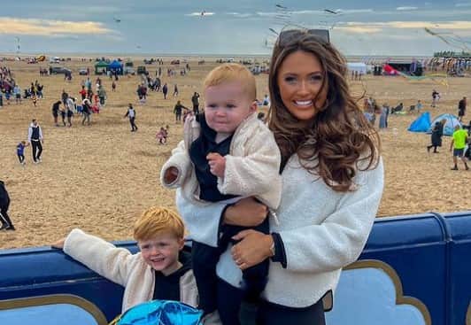 Charlotte with her two sons Noah and Jude. Credit: @charlottedawsy on Instagram
